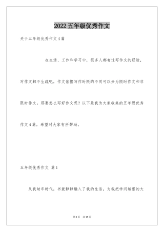 2024五年级优秀作文_17