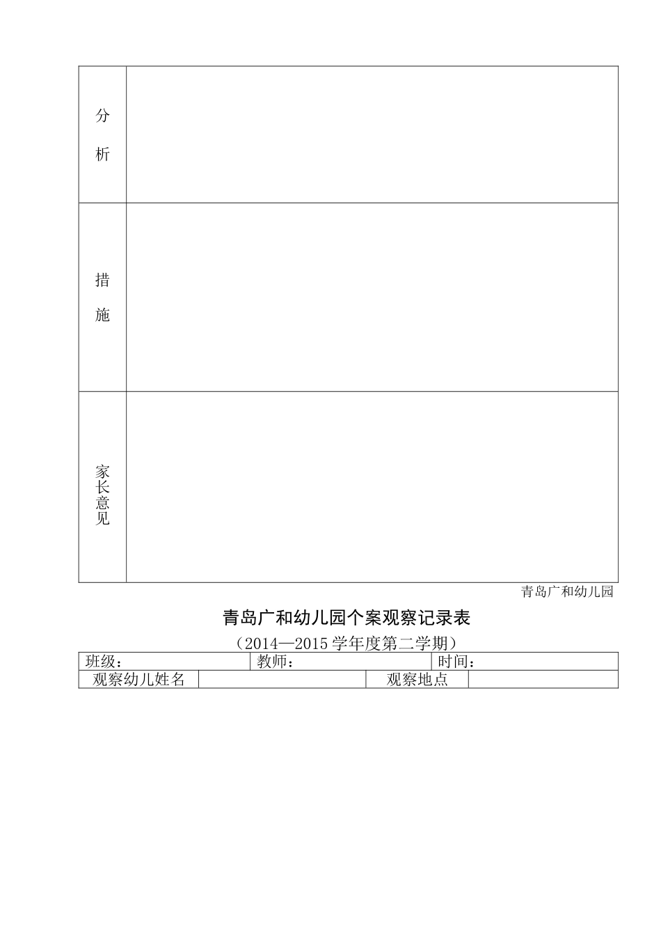 教师反思各类表格_第3页