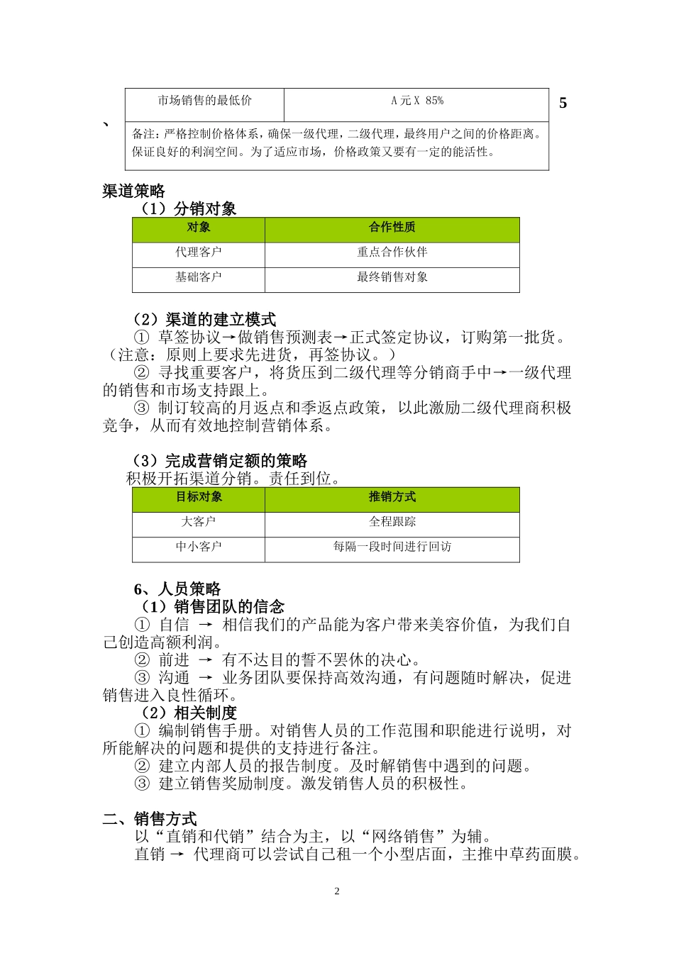 面膜营销计划书-_第2页