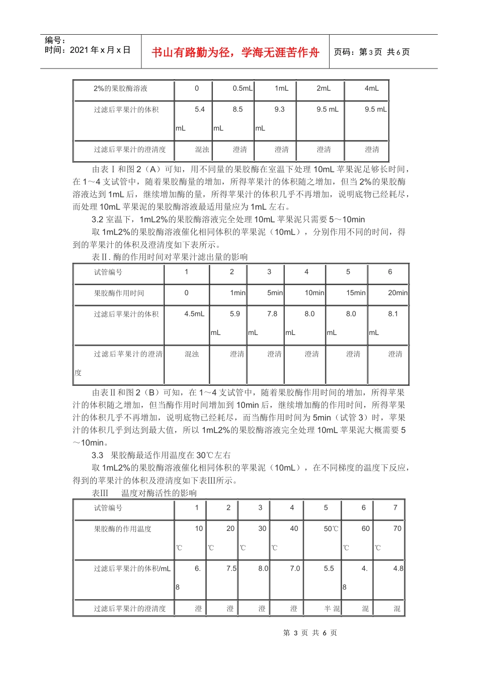果胶酶在果汁生产中的作用”的实验设计和实施_第3页