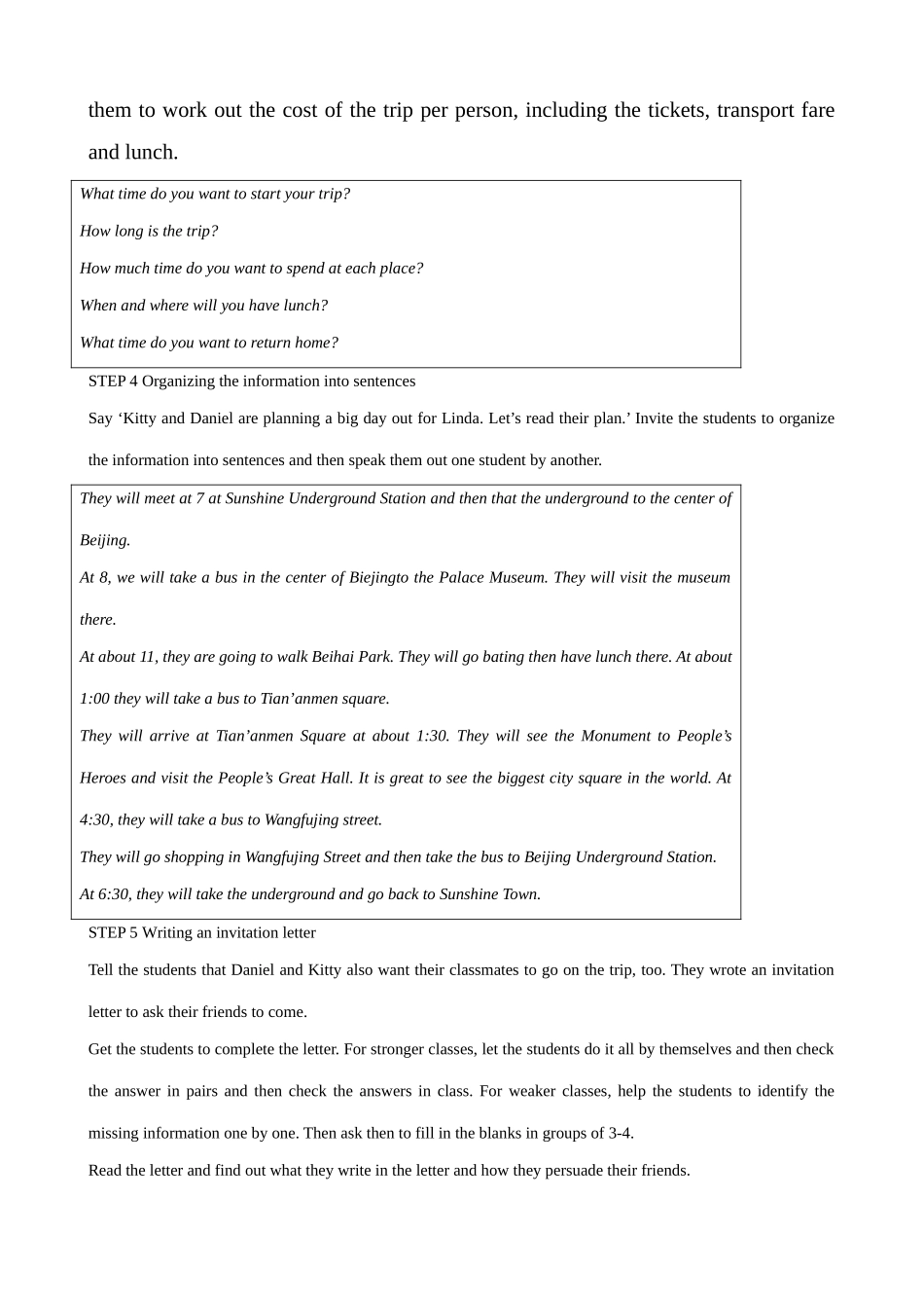 牛津版八年级英语Unit 3 A Day Out(9)MAIN TASK_第2页