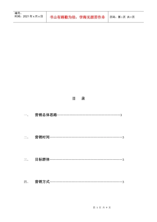 某项目网络整合营销方案