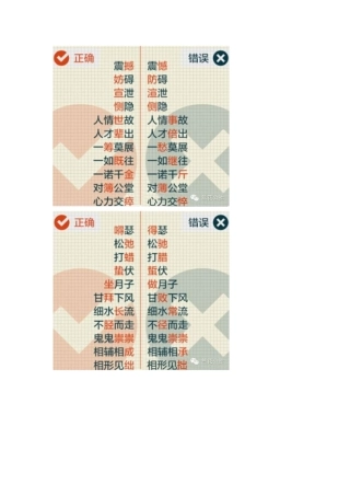 易错字一百个（总有几个读错了）