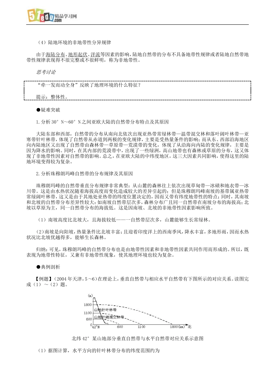 高三地理高考第一轮单元复习_生物、土壤及地理环境的整体性和差异性_第3页