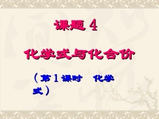 课题4第1课时