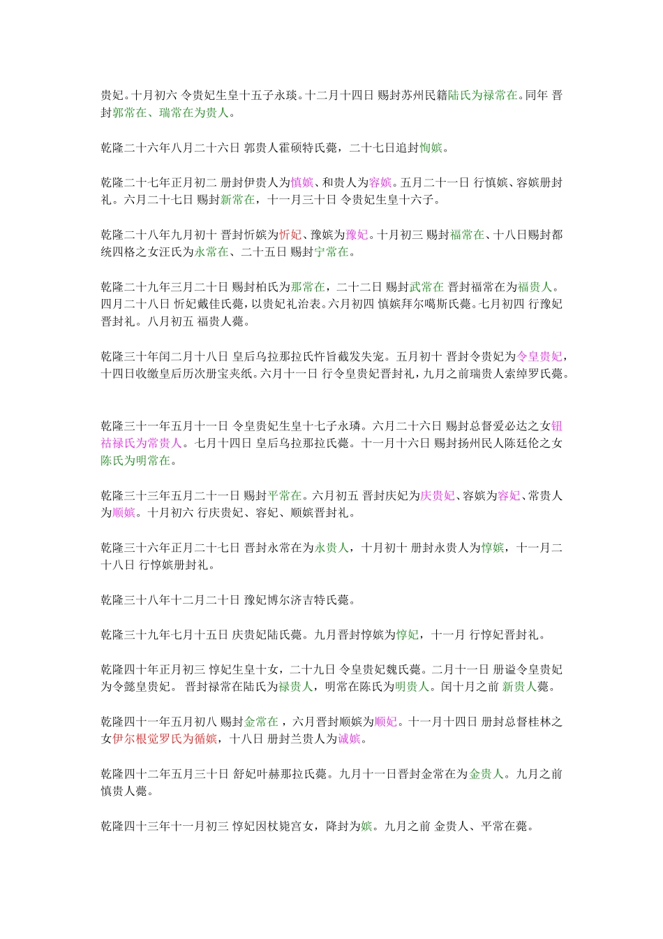 乾隆帝后宫年表_第3页