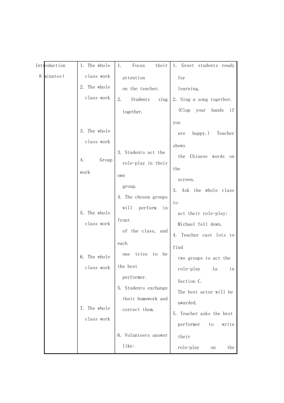 福建省长汀县第四中学八年级英语上册 Unit 2 Keeping Healthy Topic 1 You should see a dentist Section D教案 （新版）仁爱版_第3页