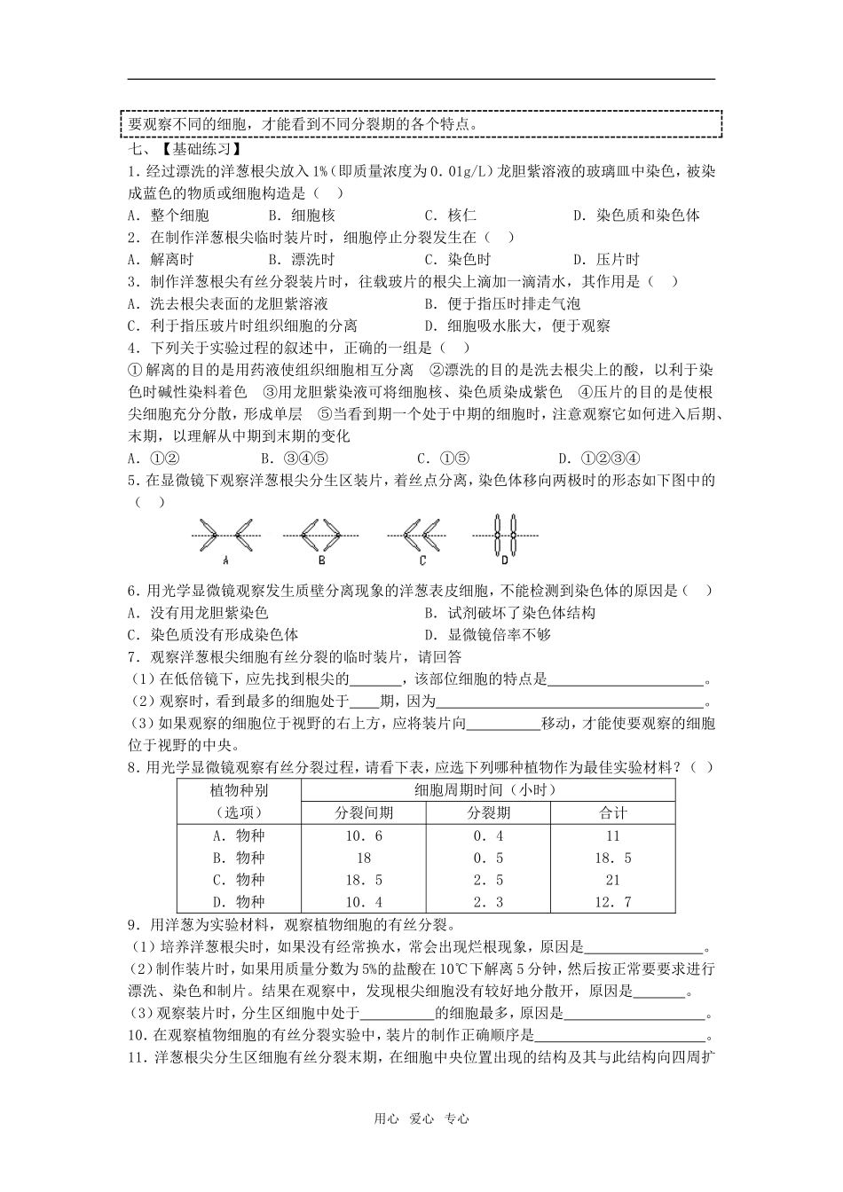 实验   观察植物细胞的有丝分裂_第2页