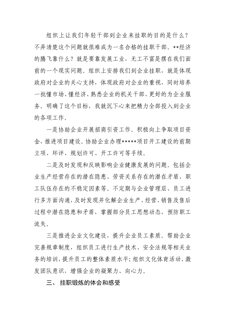 企业挂职锻炼工作总结_第2页