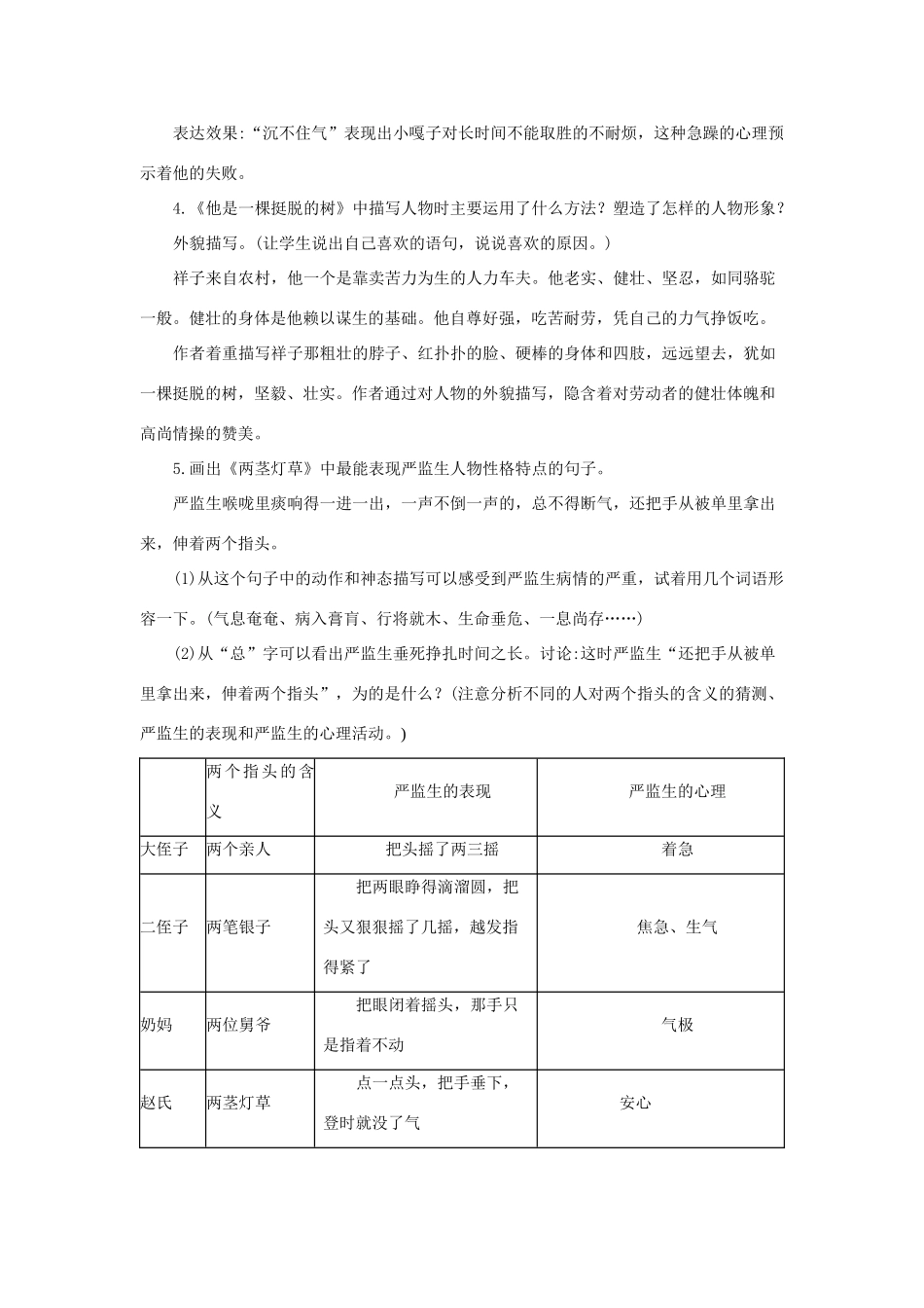 五年级语文下册 第五单元 13 人物描写一组教案 新人教版-新人教版小学五年级下册语文教案_第3页
