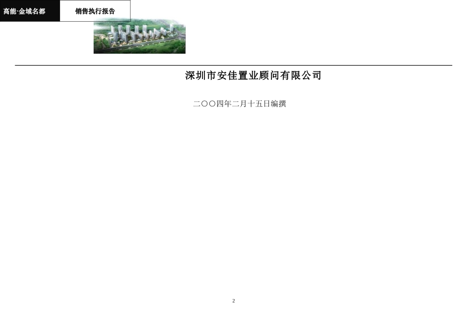 高能金域名都房地产项目销售执行报告55页_第2页