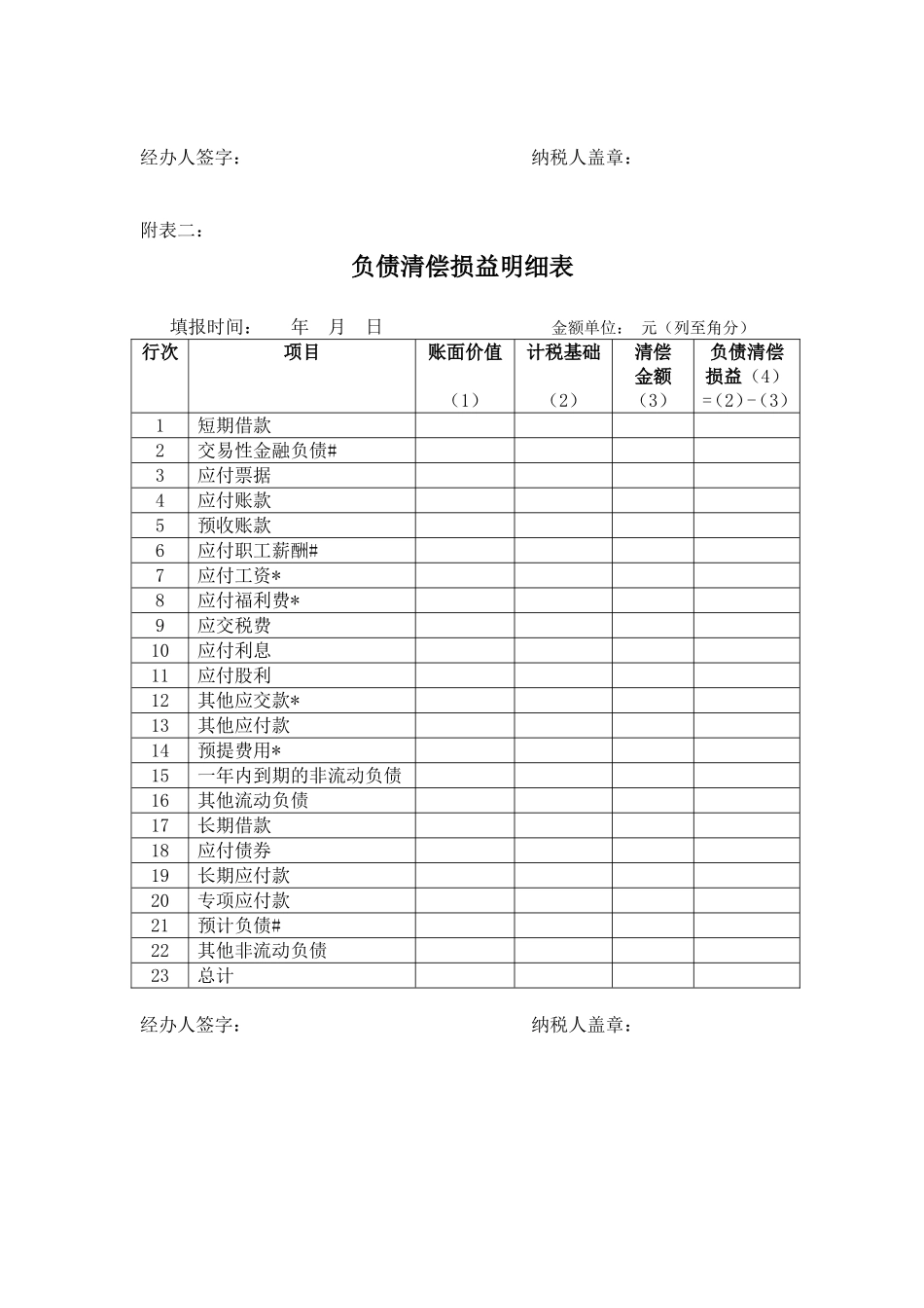 企业清算所得税申报表及附表_第3页