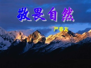 敬畏自然课件