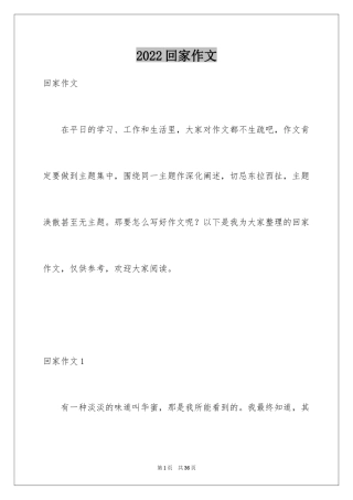 2024回家作文