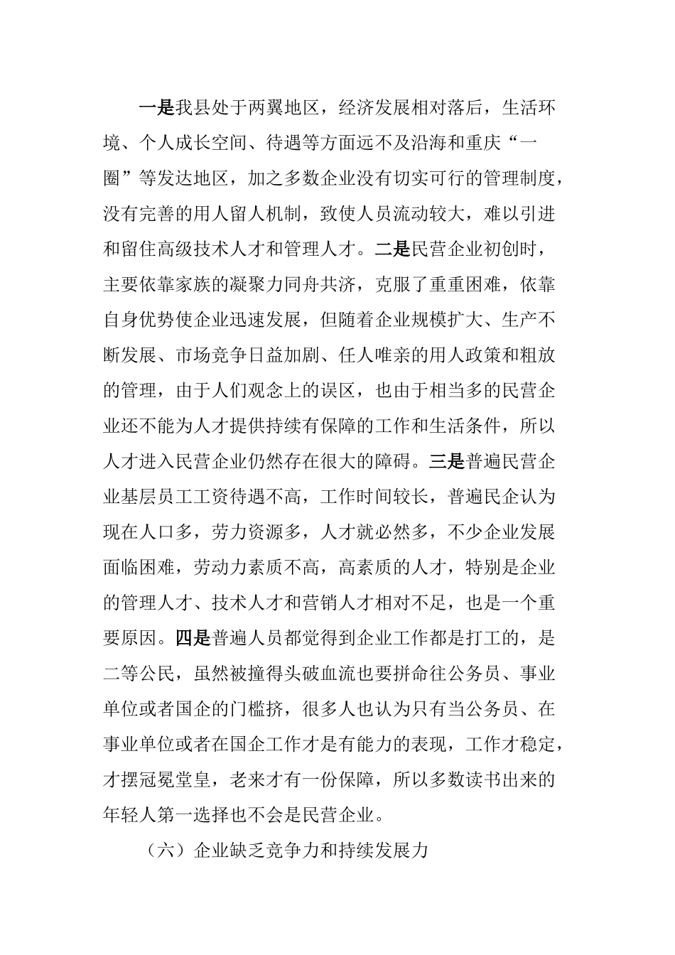 民营企业发展存在的问题及建议_第3页