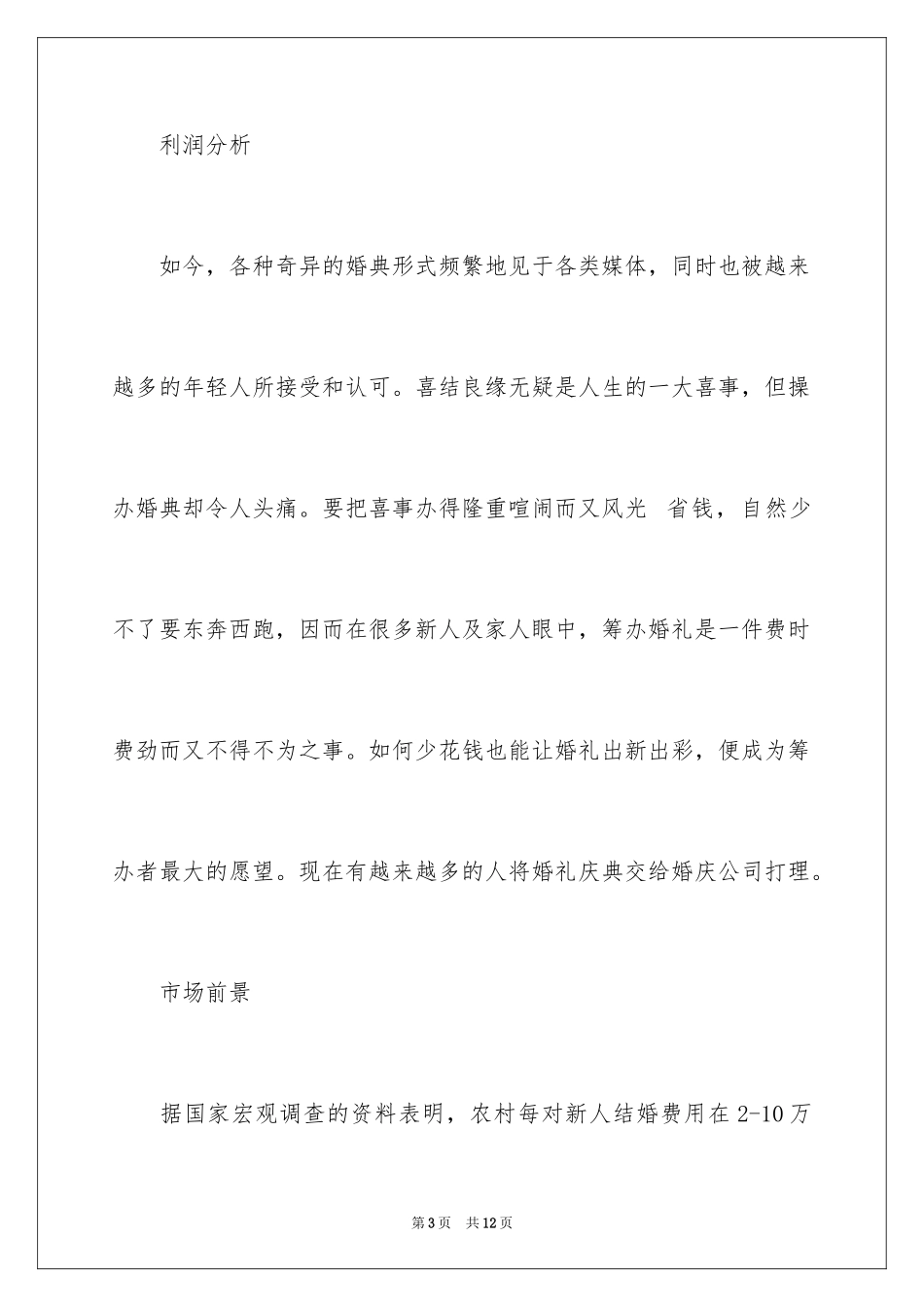 2024婚庆公司创业计划书_第3页