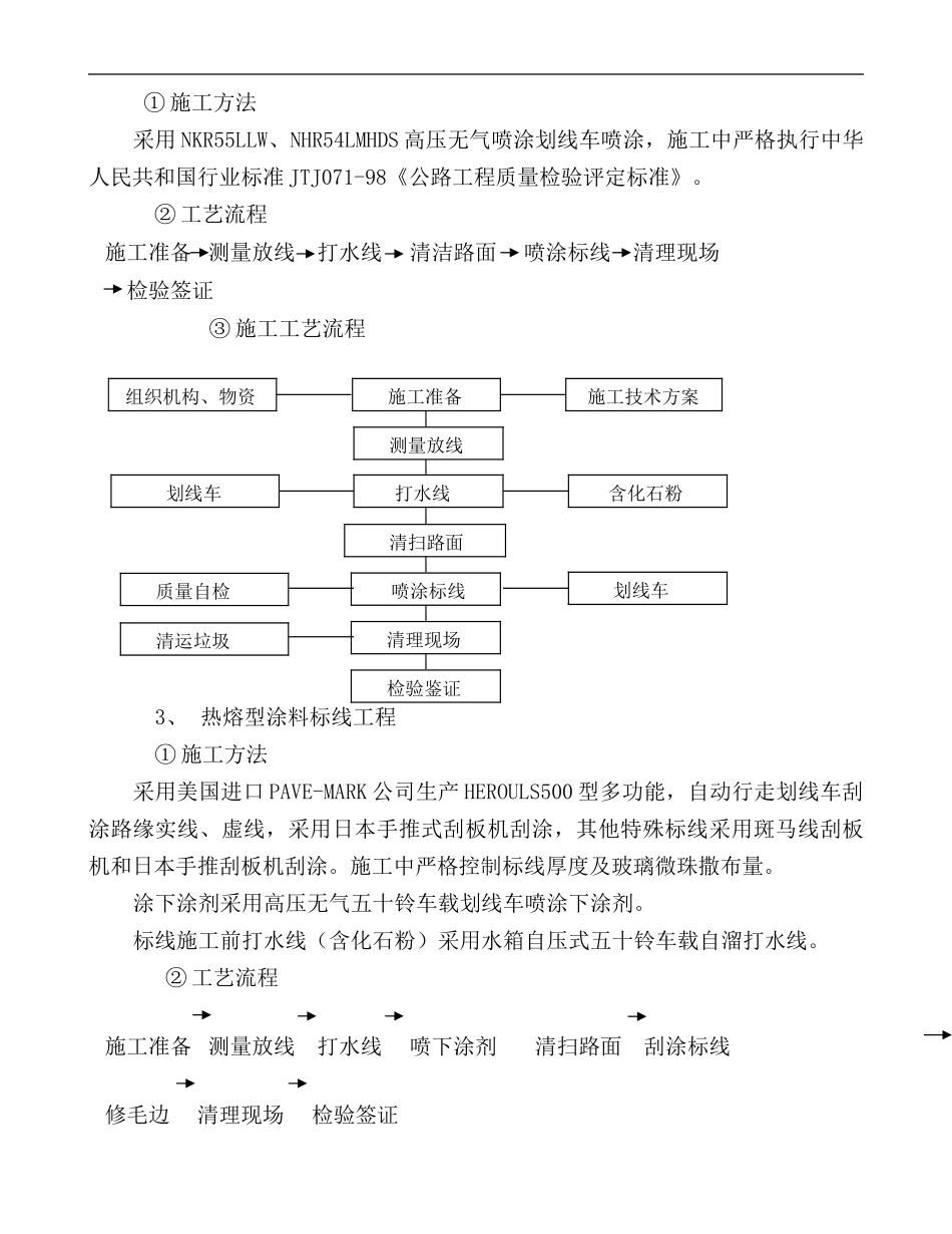 热熔标线冷漆标线施工组织设计_第3页