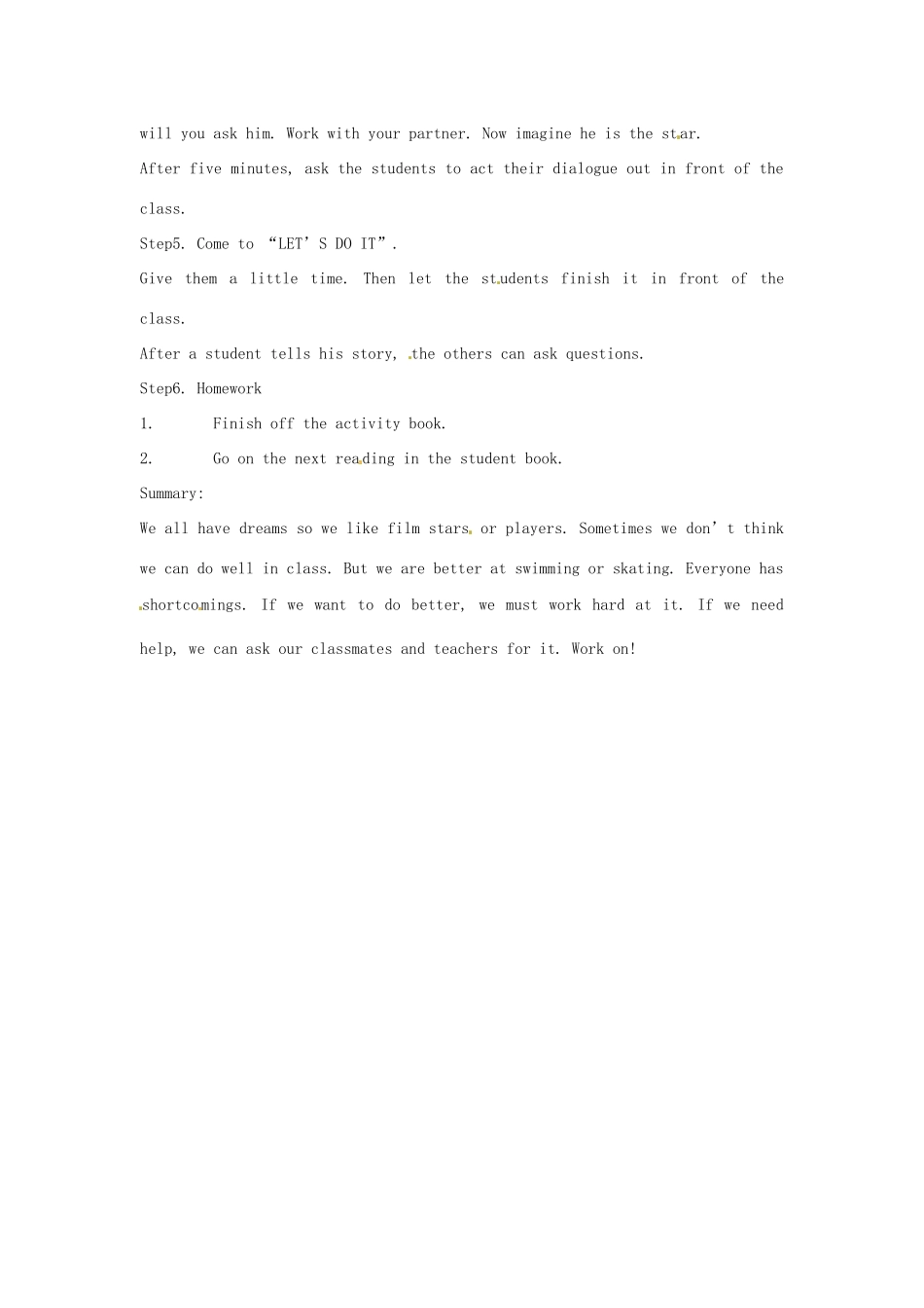 英语：Unit 1 The Olympics Lesson 5英文教案（冀教版九年级上）_第2页