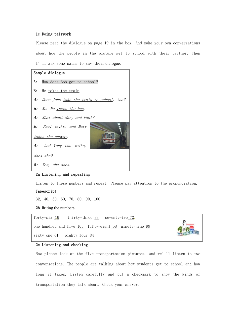 辽宁省开原五中八年级英语《Unit4How do you go to school》教案1 人教新目标版_第3页