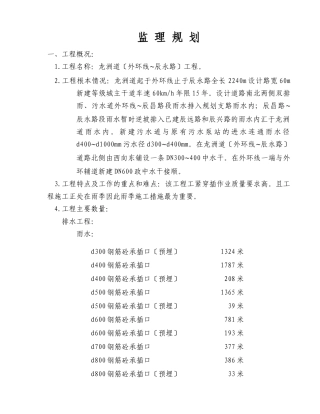 龙州道监理规划