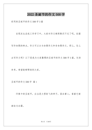 2024圣诞节的作文500字