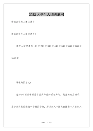 2024大学生入团志愿书_4