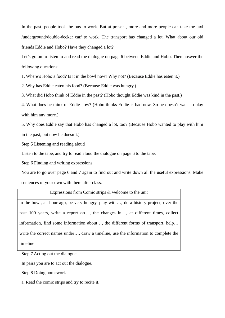 牛津版八年级英语Unit 1 Past and present--Comic strips & welcome to the unit [ty]_第3页
