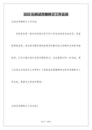 2024出纳试用期转正工作总结_9