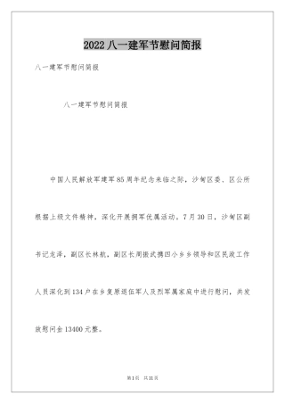 2024八一建军节慰问简报