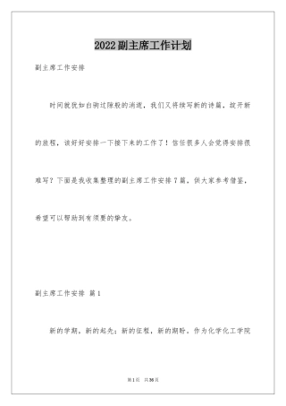 2024副主席工作计划_1