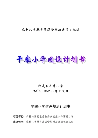 平寨小学建设计划书(改)