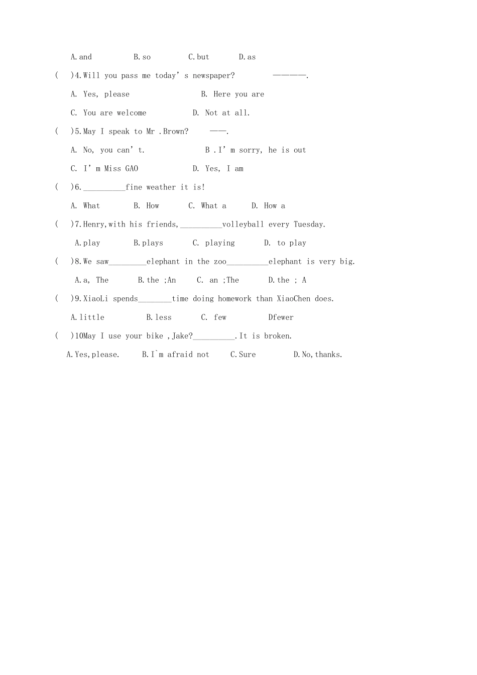 牛津版八年级英语Unit 2 School Life  Period Six_第3页