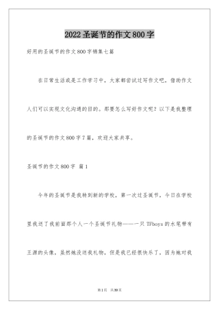 2024圣诞节的作文800字_7