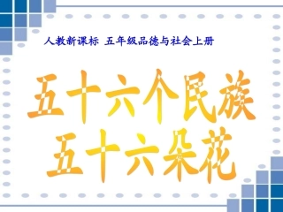 五年级品德与社会上册《五十六个民族五十六朵花》PPT课件之四（人教新课标）