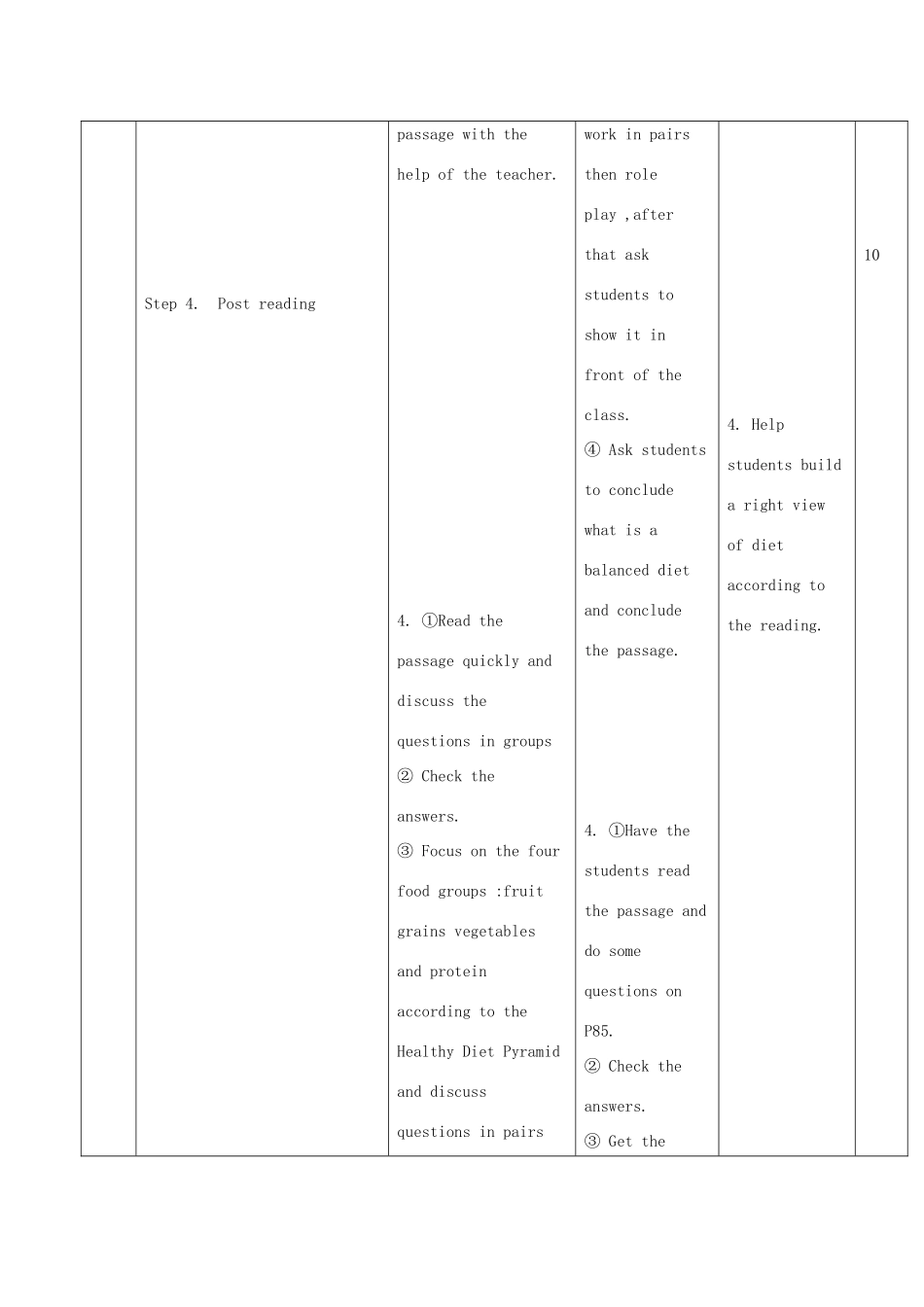 秋九年级英语上册 Unit 6《Healthy diet》教案2 （新版）牛津深圳版-牛津深圳版初中九年级上册英语教案_第3页