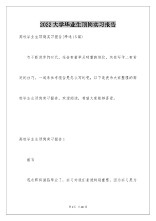 2024大学毕业生顶岗实习报告_2