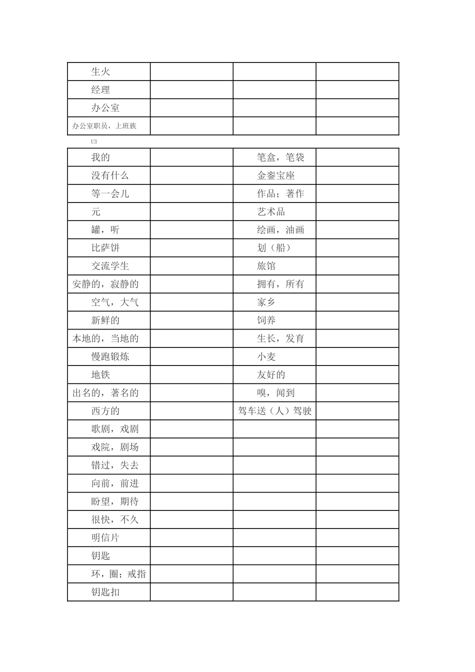 牛津译林版七年级下册英语单词表(默写用)_第3页