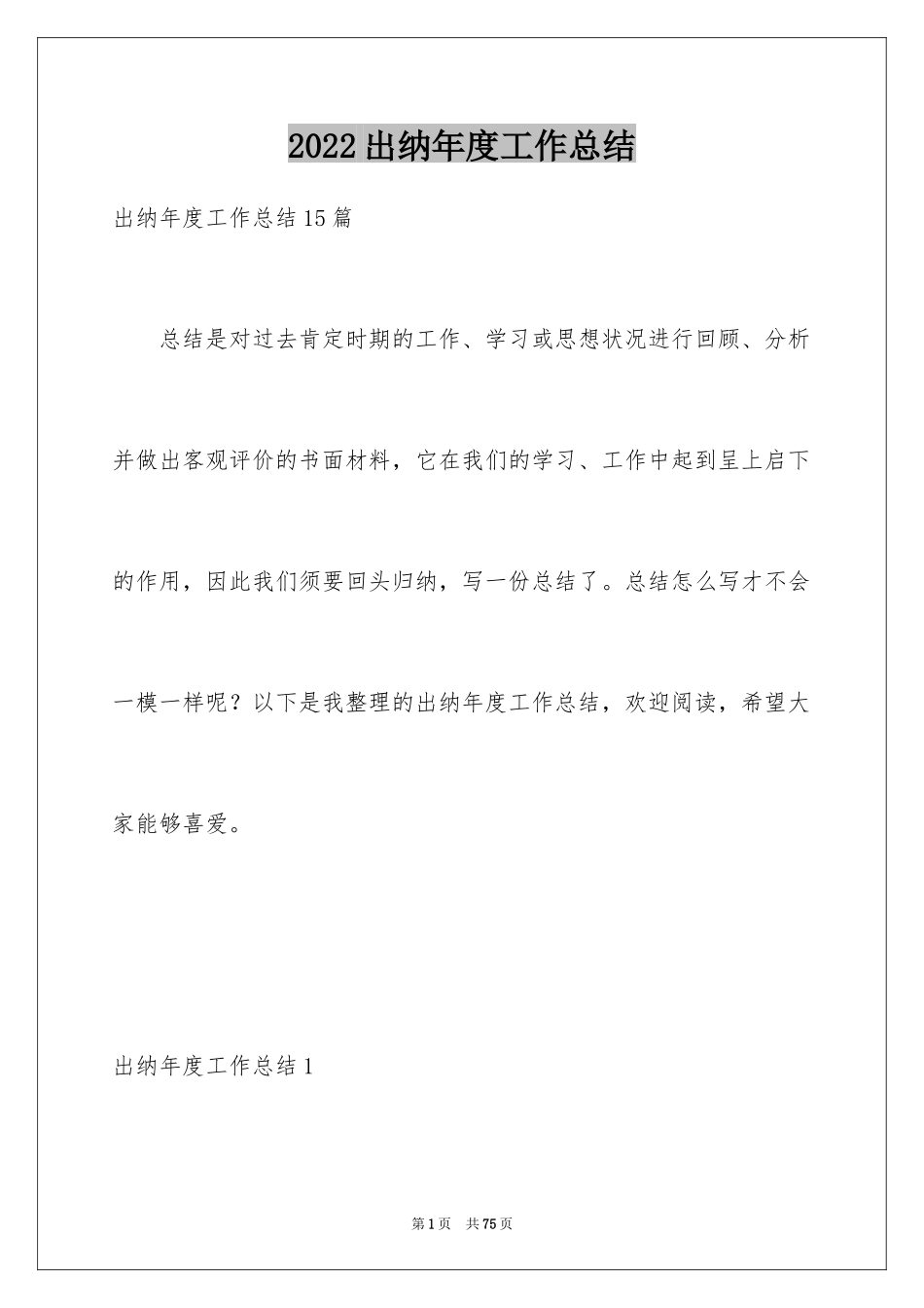 2024出纳年度工作总结_31_第1页