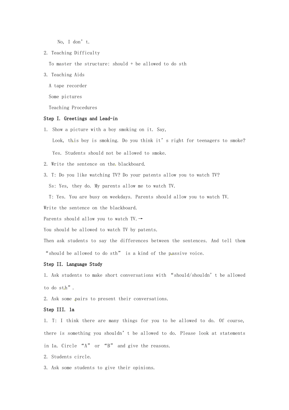 辽宁省开原五中九年级英语《Unit3 Teenagers should be allowed to choose their own clothes》教案_第2页