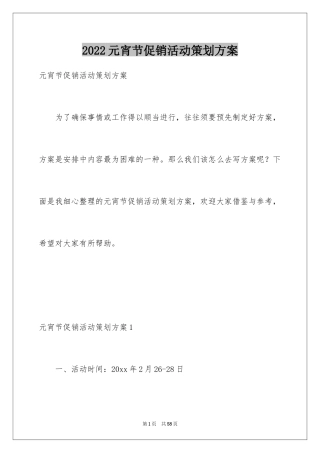 2024元宵节促销活动策划方案_2