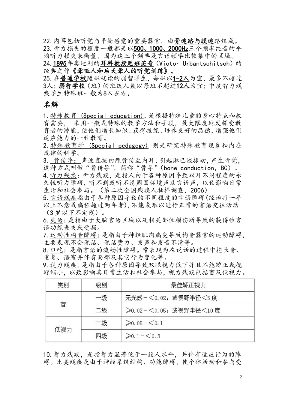 教师招聘考试特殊教育学试题_第2页