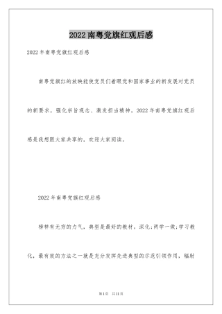 2024南粤党旗红观后感_1