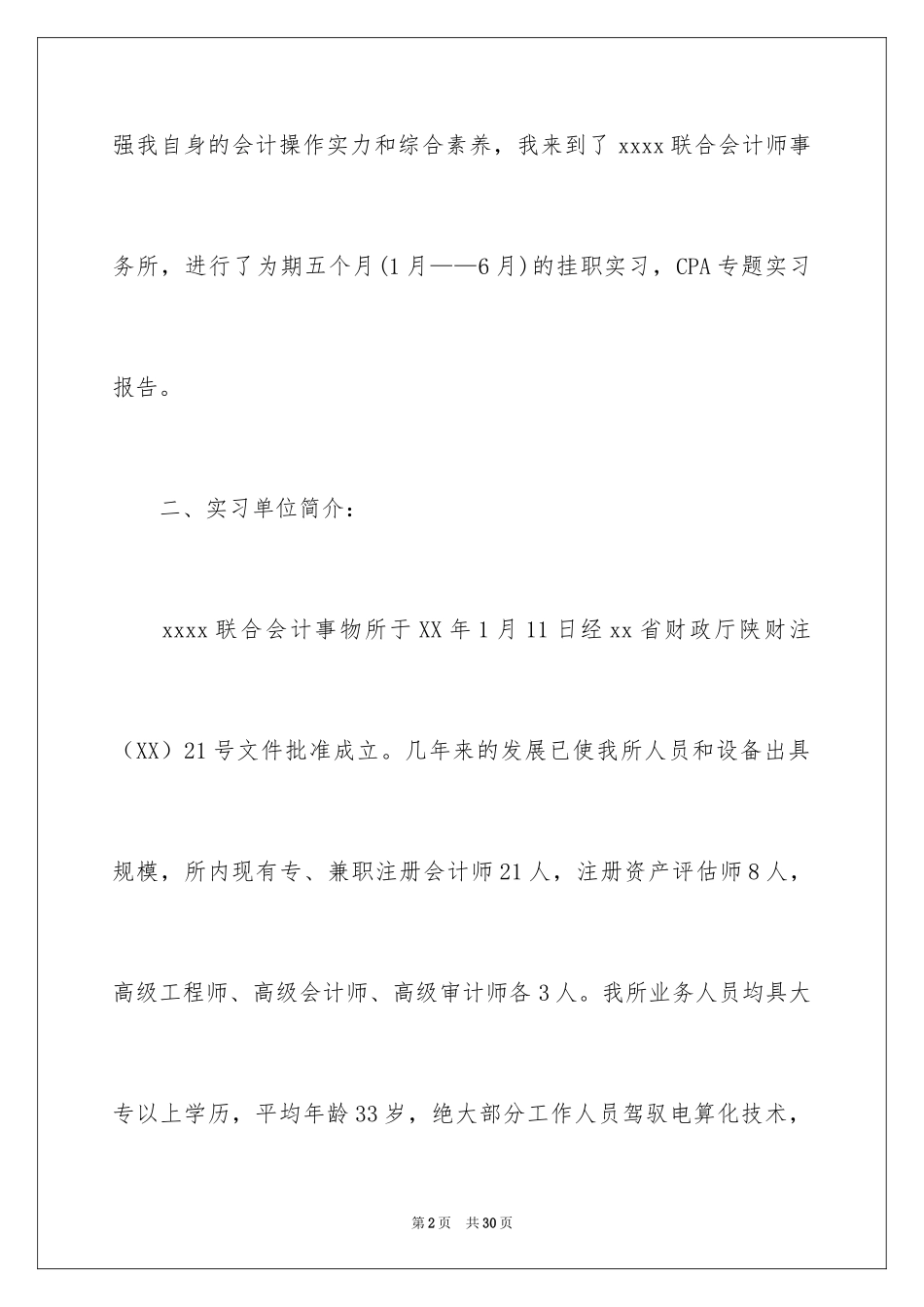2024CPA专题实习报告_第2页