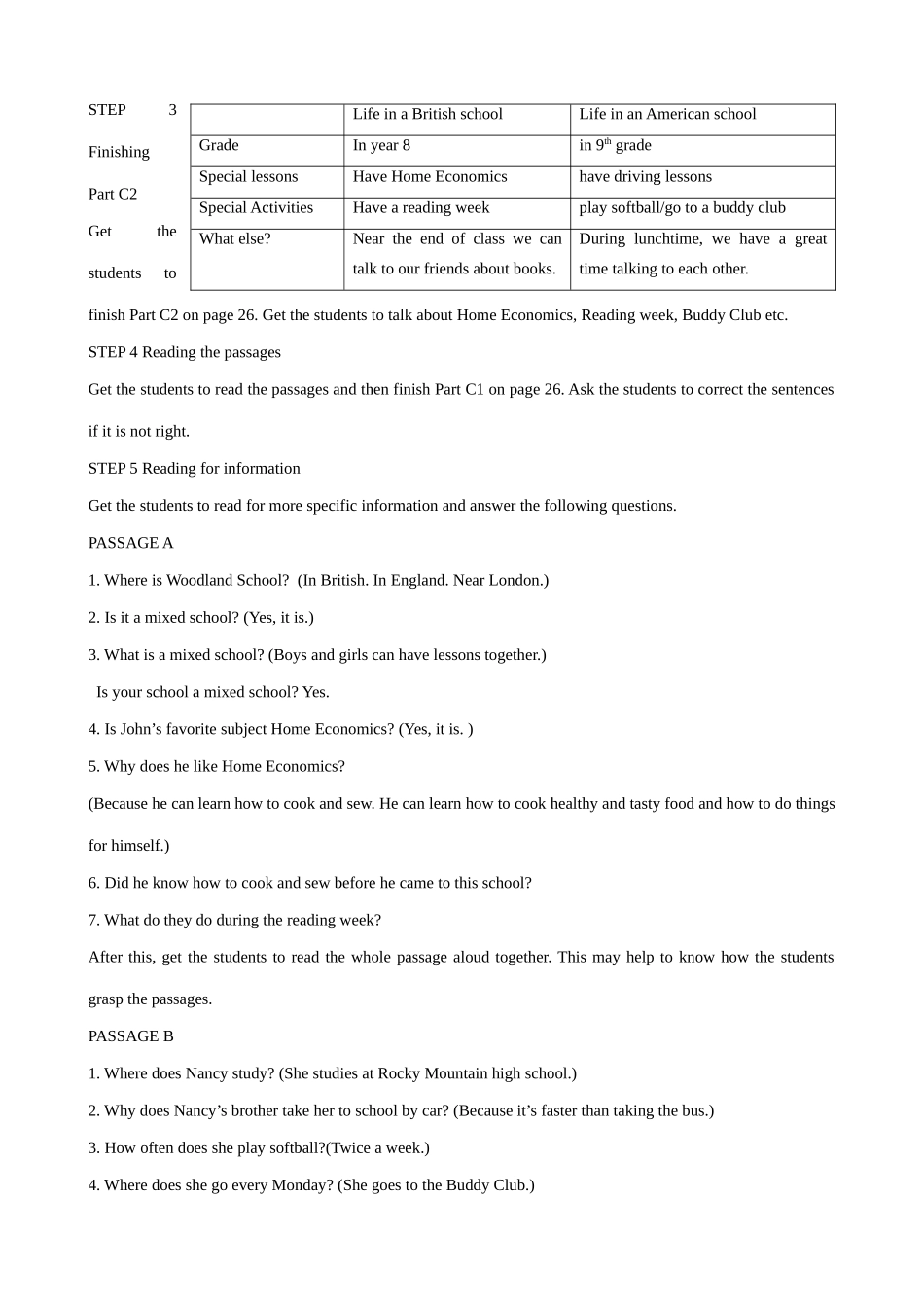 牛津版八年级英语Unit 2 School Life(2)READING I_第2页