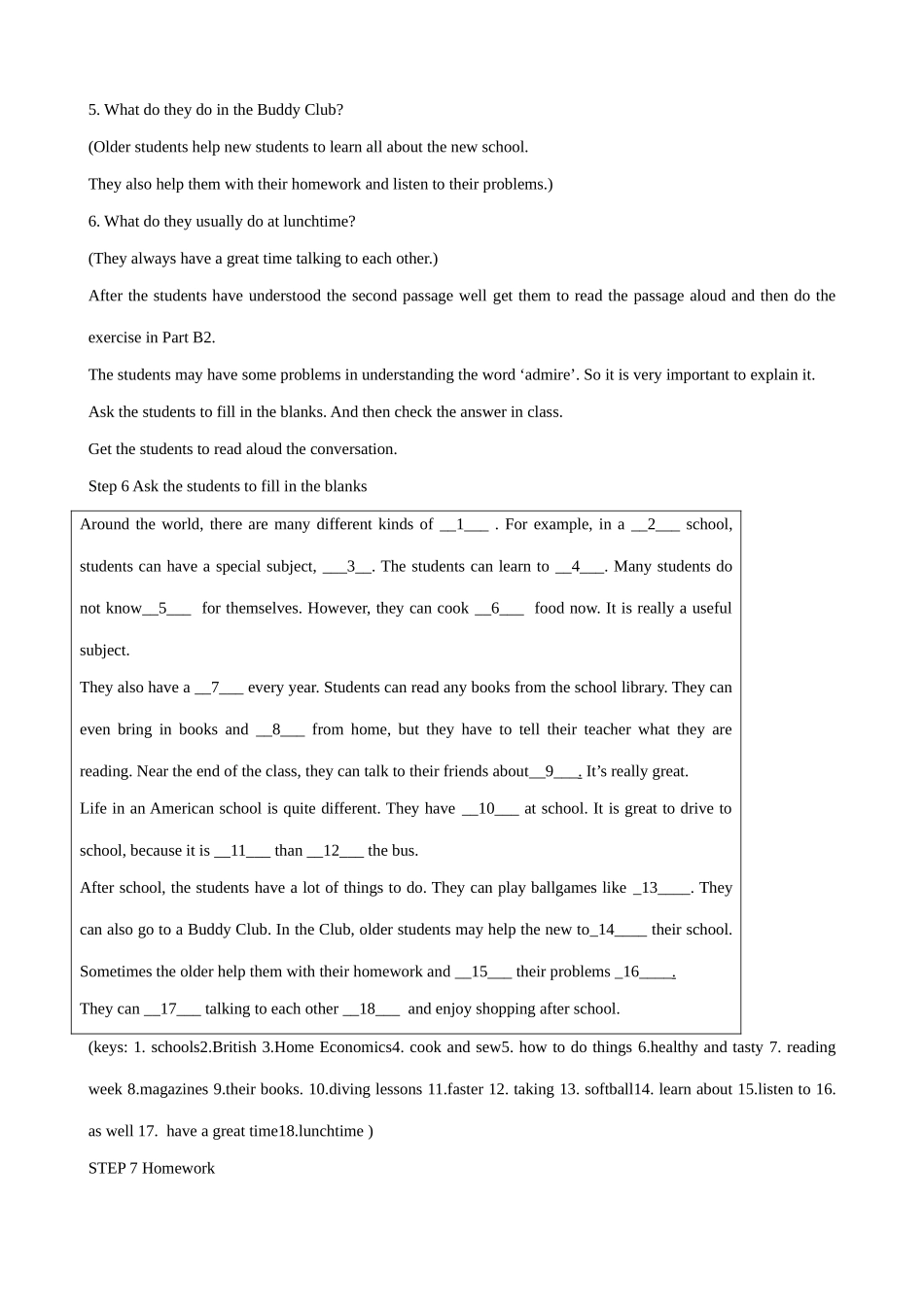 牛津版八年级英语Unit 2 School Life(2)READING I_第3页