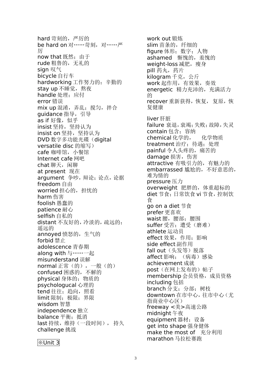 牛津高中英语模块一到模块十单词表_第3页