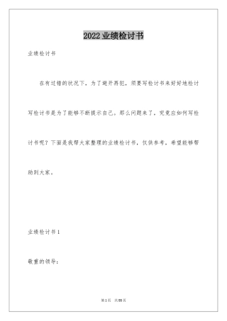 2024业绩检讨书_2