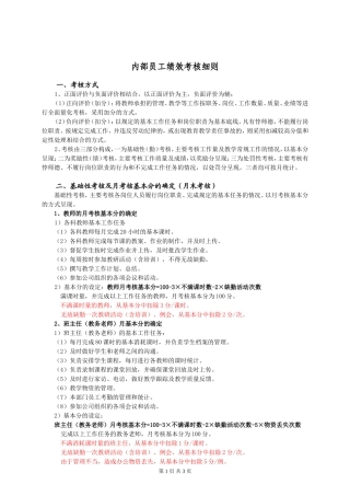 培训机构员工绩效考核细则