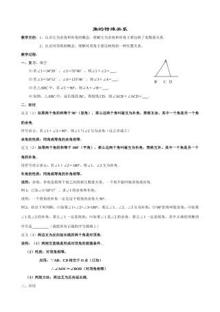 课时12 角的特殊关系