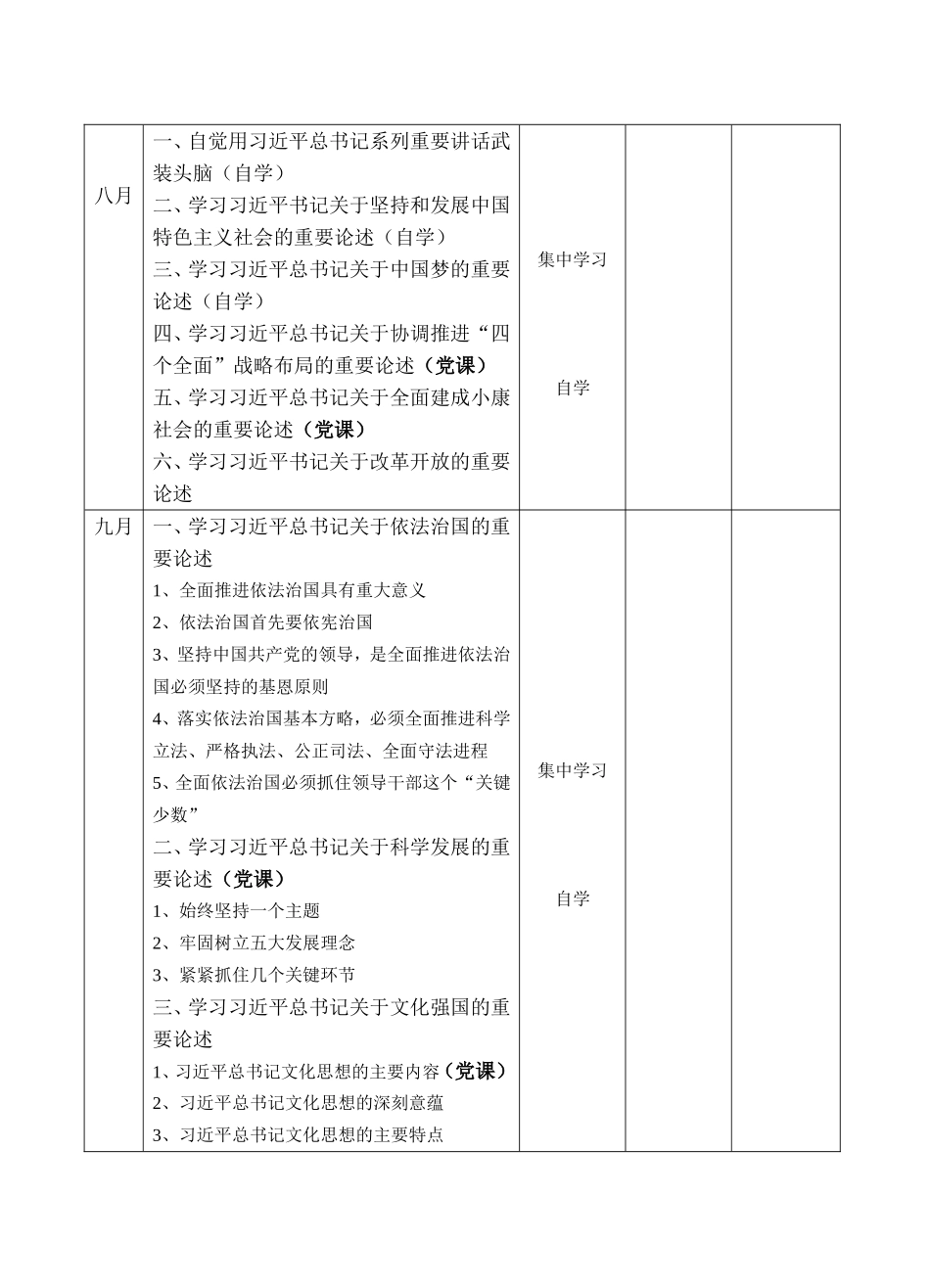 两学一做学习计划表_第2页